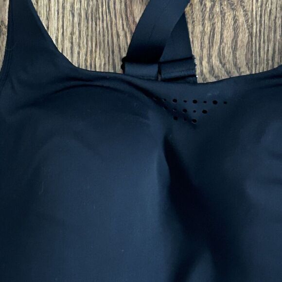 Athleta Phenomena High Impact Sports Bra Size 34DD Black Racerback Sport Support - Picture 3 of 7